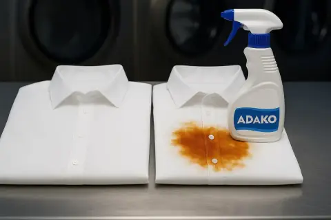 ADAKO - najlepszy odplamiacz. Jedna koszula czysta, druga poplamiona. Zobacz, jak działa!