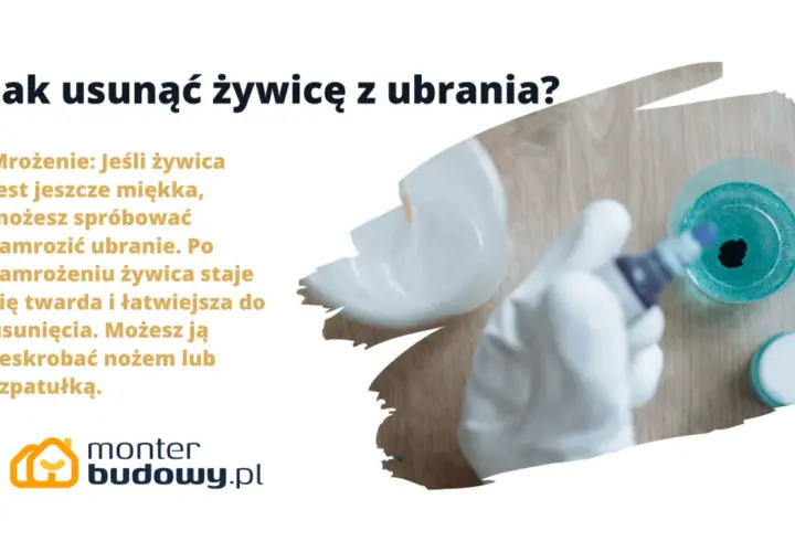 Jak usunąć żywicę z ubrania? Zamrożenie sprawi, że stanie się twarda i łatwiejsza do zeskrobania nożem lub szpatułką.