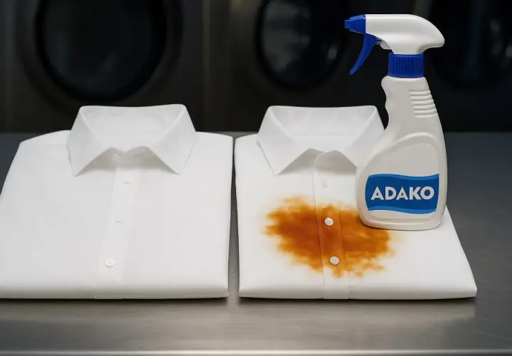 ADAKO - najlepszy odplamiacz. Jedna koszula czysta, druga poplamiona. Zobacz, jak działa!