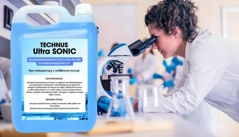 Technus Ultra Sonic – skoncentrowany płyn do myjki ultradźwiękowej. Skutecznie usuwa trudne zabrudzenia, oleje i smary.