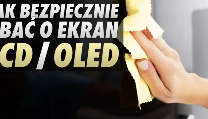 Delikatna ściereczka czyści ekran telewizora LCD/OLED. Dowiedz się, czym umyć ekran telewizora, by był jak nowy.